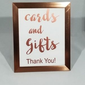 Rose Gold Wedding Signs